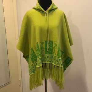 Vintage Poncho Hooded Cape
